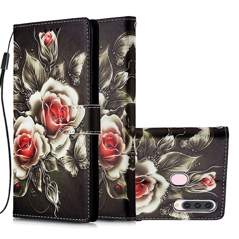 Flip Cover Samsung Galaxy A20s Gyldne Roser