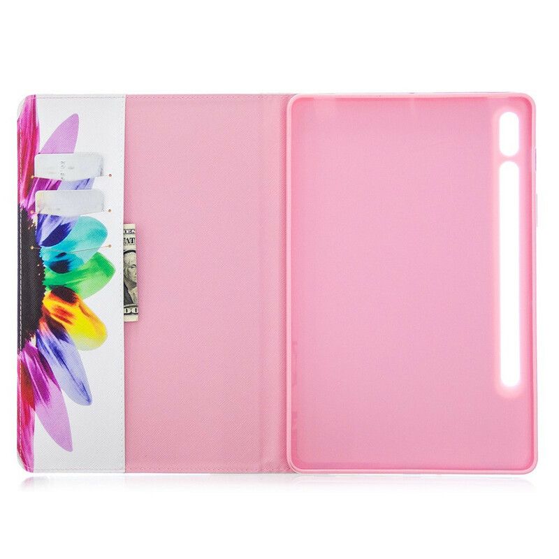 Etui Samsung Galaxy Tab S7 / Tab S8 Akvarelblomst