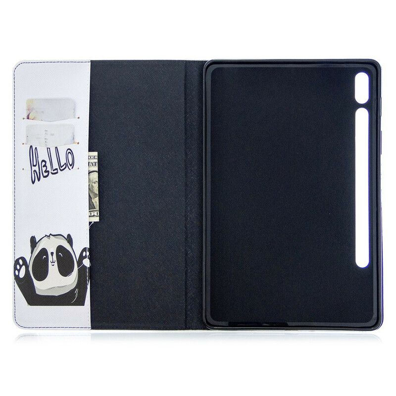 Etui Samsung Galaxy Tab S7 / Tab S8 Panda Trykt Mønster