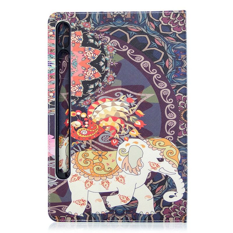 Flip Cover Samsung Galaxy Tab S7 / Tab S8 Elefanttryksmønster