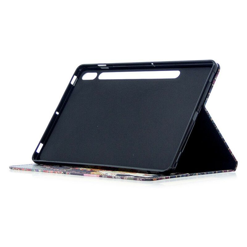 Flip Cover Samsung Galaxy Tab S7 / Tab S8 Elefanttryksmønster