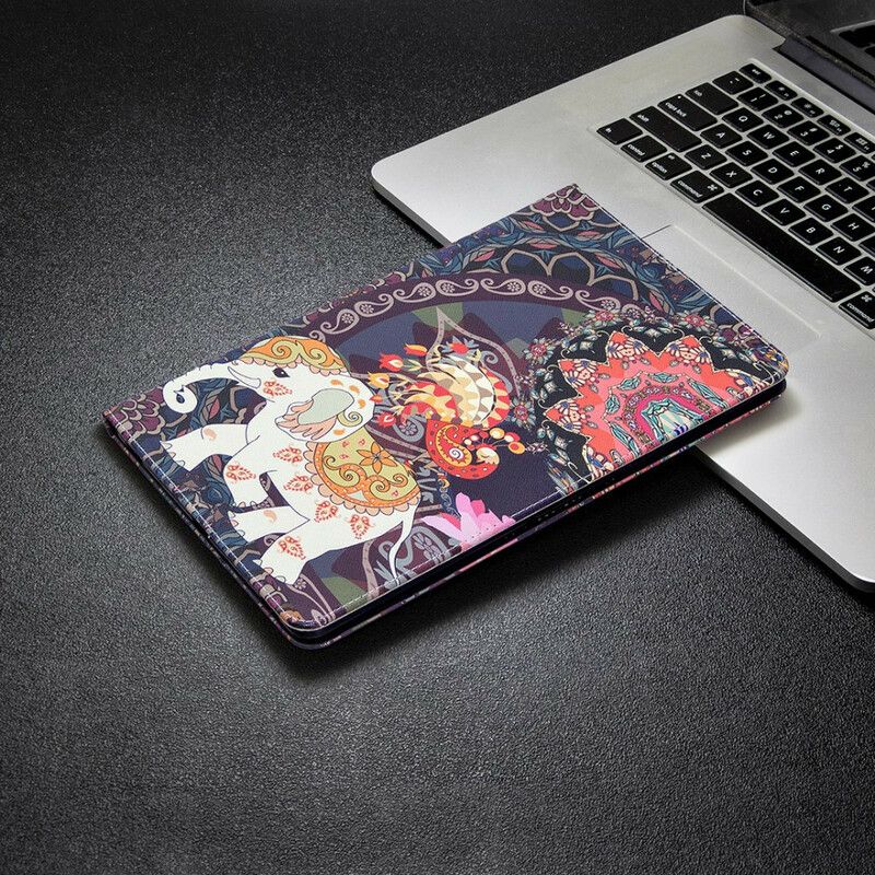 Flip Cover Samsung Galaxy Tab S7 / Tab S8 Elefanttryksmønster