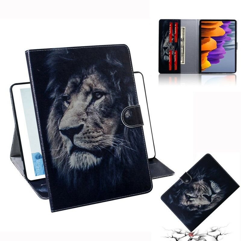 Flip Cover Samsung Galaxy Tab S7 / Tab S8 Løvehoved