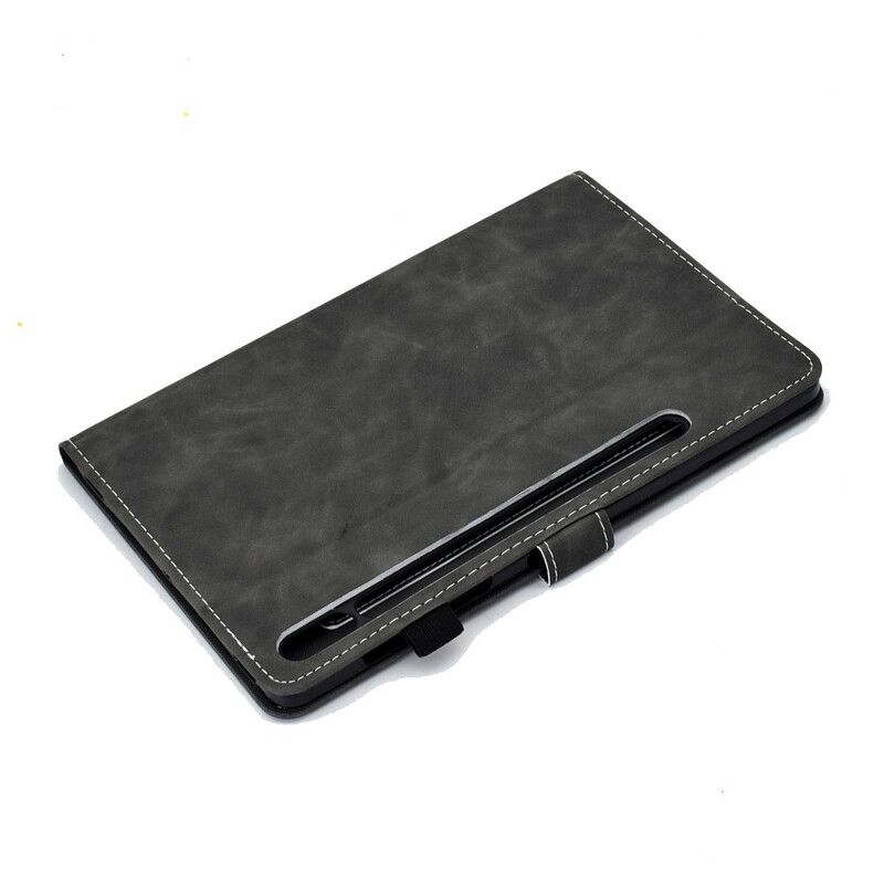 Flip Cover Samsung Galaxy Tab S7 / Tab S8 Vintage Design Lædereffekt