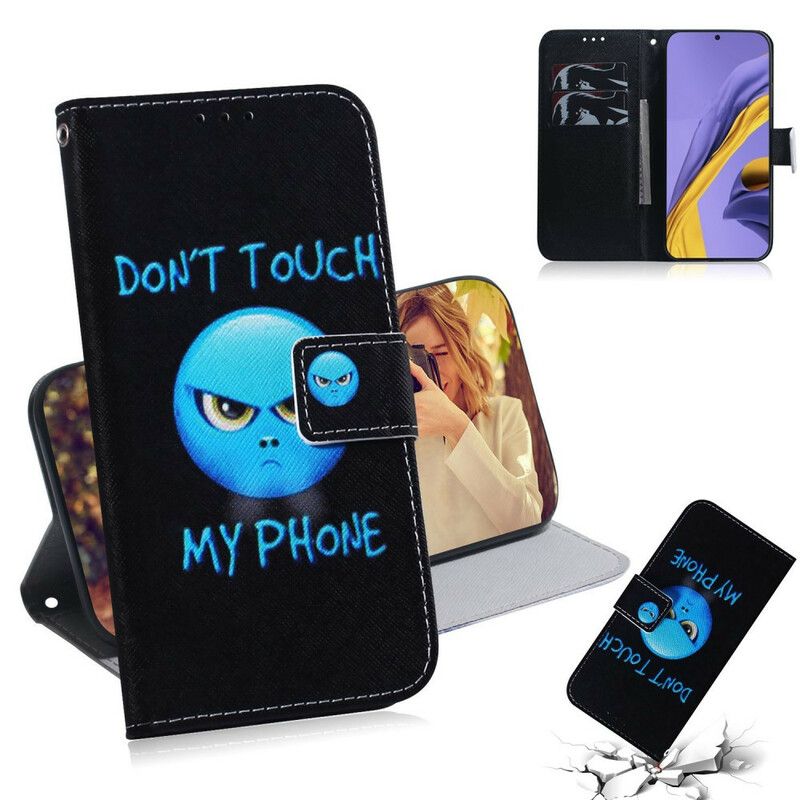 Læder Cover Samsung Galaxy A51 Emoji-telefon