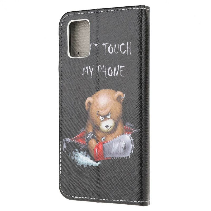 Læder Cover Samsung Galaxy A51 Farlig Bjørn
