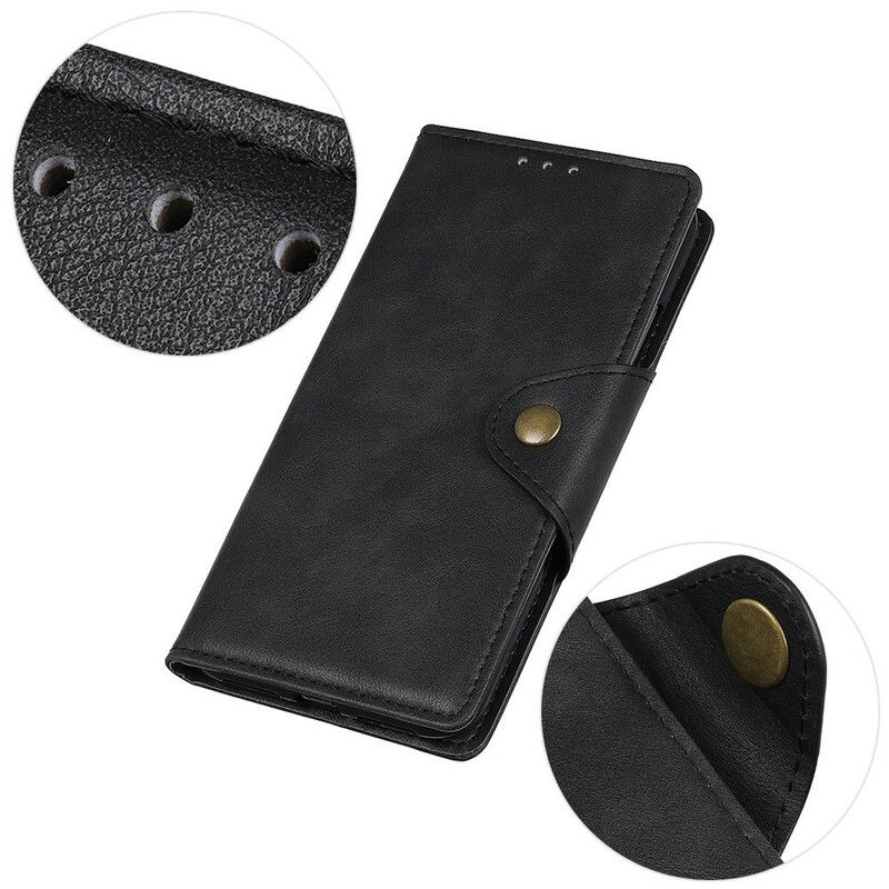 Læder Cover Samsung Galaxy A51 Imiteret Læderknap