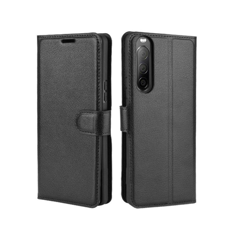 Læder Cover Sony Xperia 10 II Faux Læder Litchi