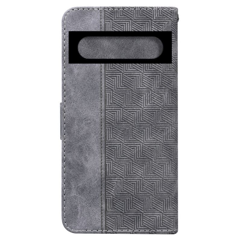 Flip Cover Google Pixel 7 Pro Med Snor Strappy Mønster