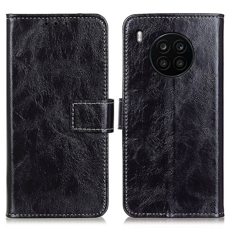 Flip Cover Honor 50 Lite Skinnende Og Blottede Sømme