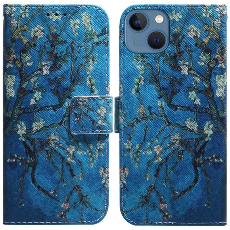 Flip Cover iPhone 15 Blomstrende Grene
