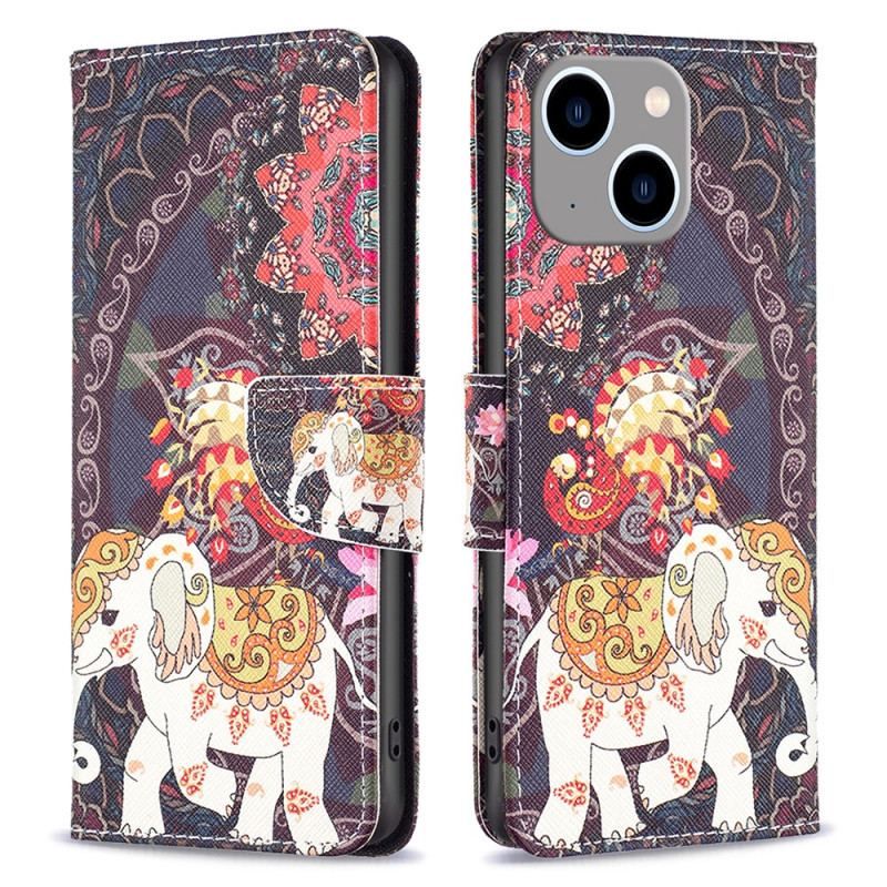 Flip Cover iPhone 15 Plus Stammeelefant