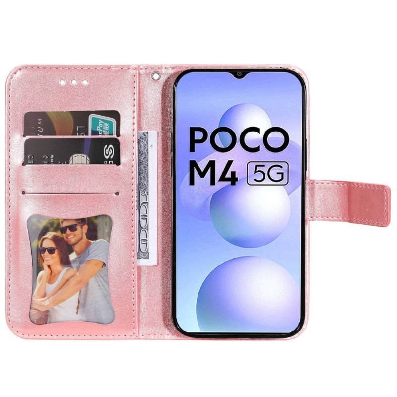 Flip Cover Poco M4 5G Med Snor Strappy Mandala