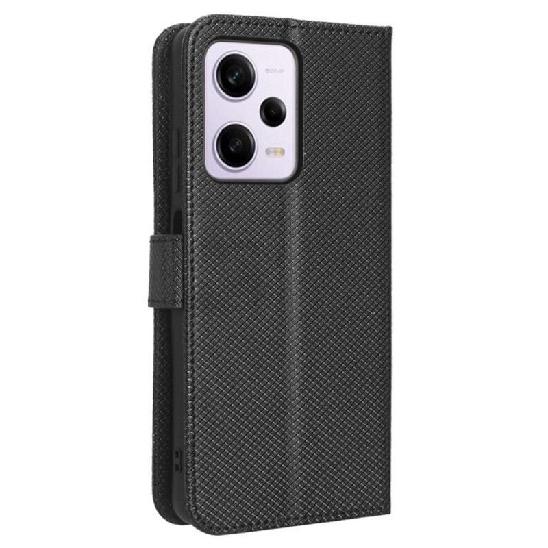 Flip Cover Poco X5 Pro 5G Med Snor Stilfuldt Strappy Imiteret Læder