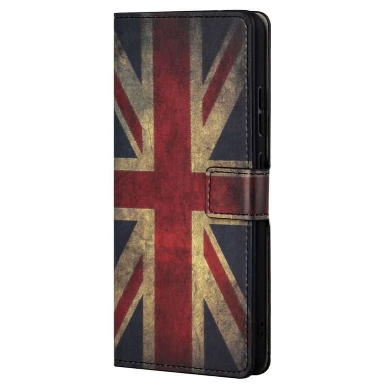 Flip Cover Samsung Galaxy S23 Plus 5G Vintage Engelsk Flag
