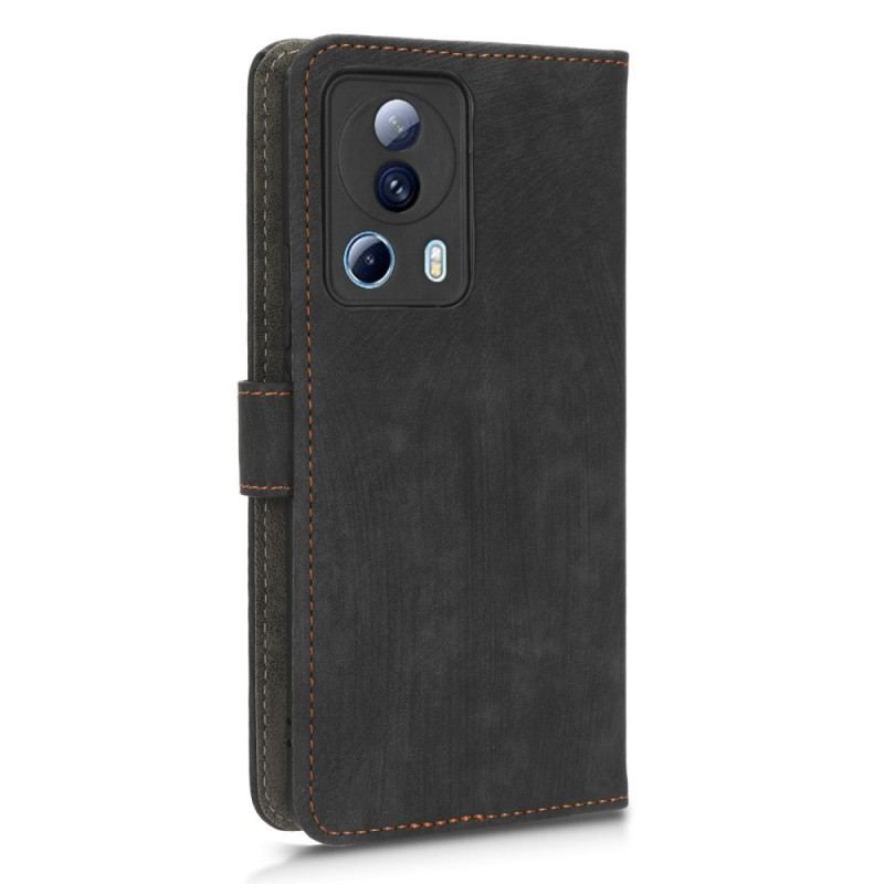 Flip Cover Xiaomi 13 Lite Imiteret Læder Rfid Og Snor
