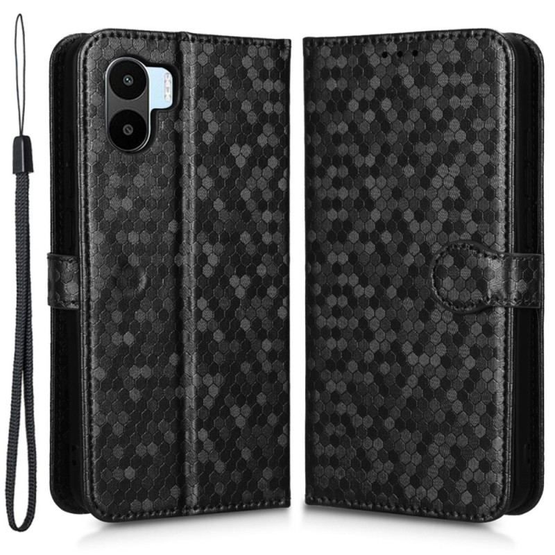 Flip Cover Xiaomi Redmi A1 Med Snor 3d Mønster Strappy
