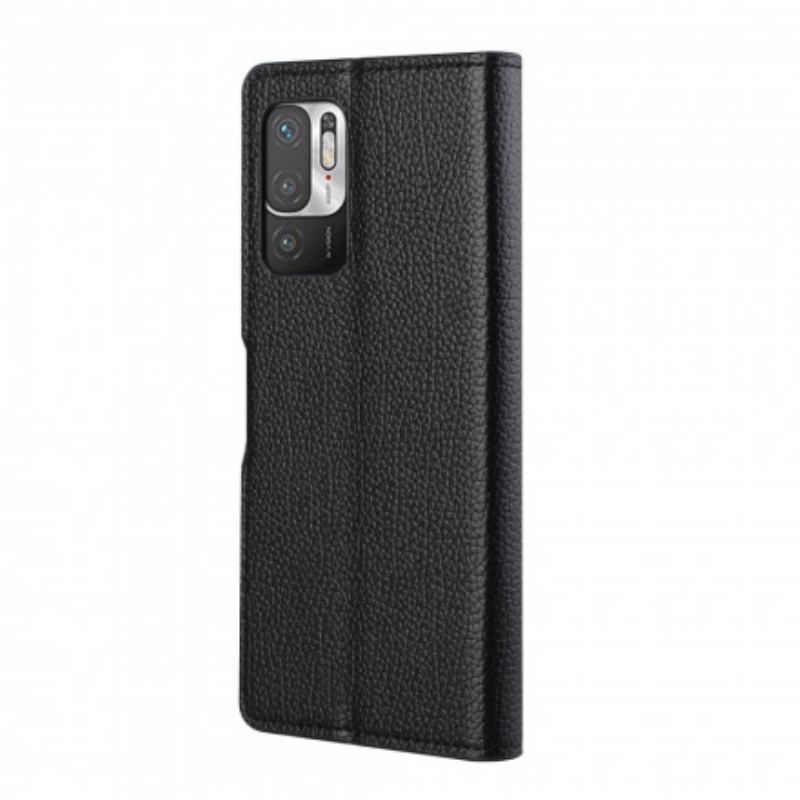 Flip Cover Xiaomi Redmi Note 10 5G Enkelt Litchi