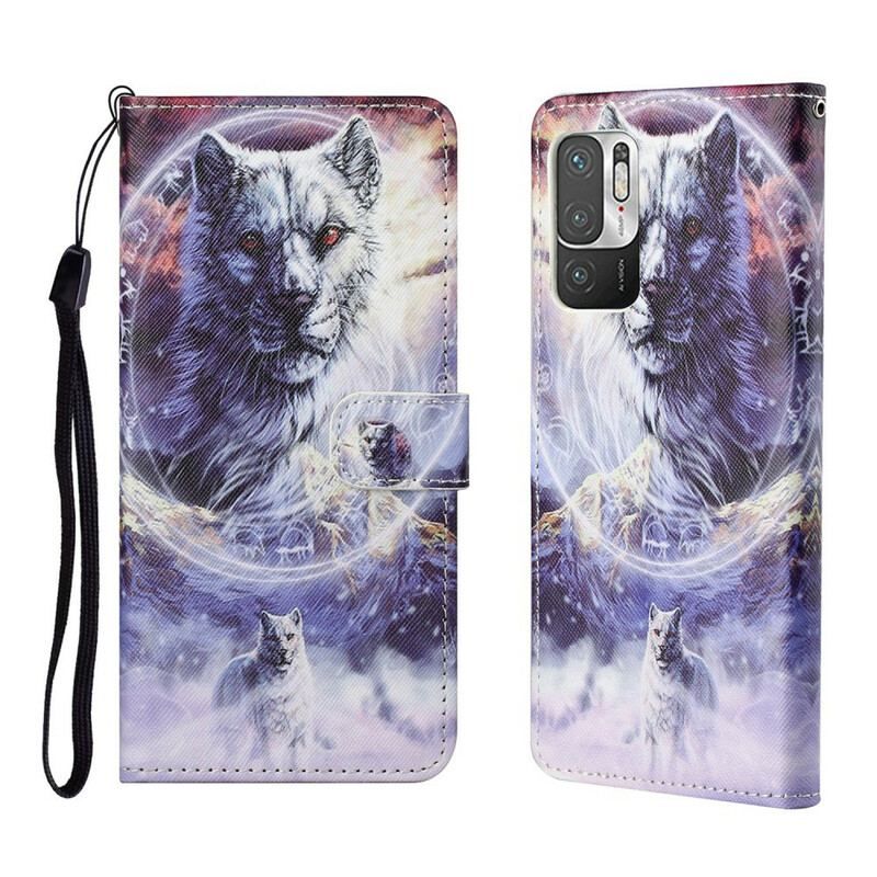 Flip Cover Xiaomi Redmi Note 10 5G Ulv Med Snor