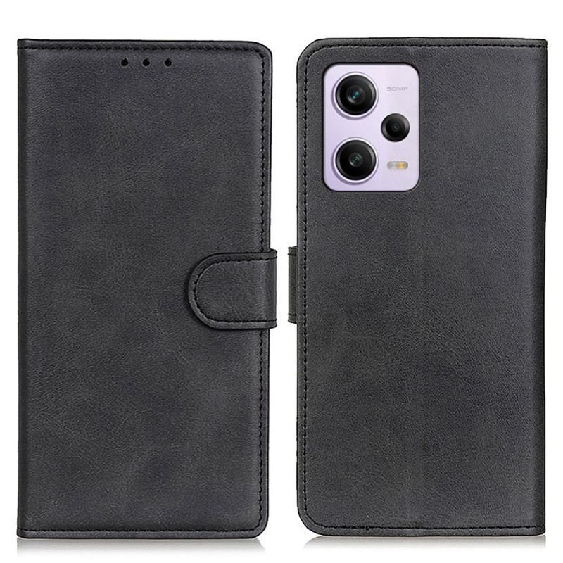 Flip Cover Xiaomi Redmi Note 12 Pro Plus Mat Imiteret Læder